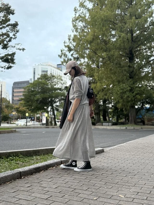 【M7days × 徳原文子さんコラボ】シアーニット＆ギャザースカートが大正解！_1_4-1