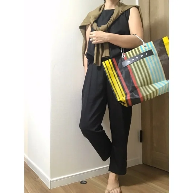 【marni market】のストライプバッグで夏らしく☺︎_1_4-1