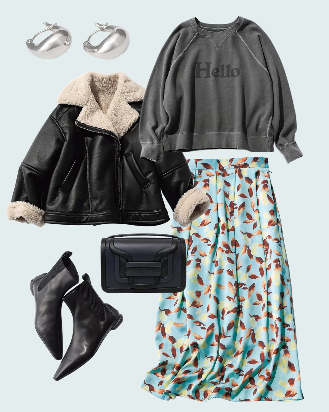 M7days（エムセブンデイズ）フラワープリントスカート