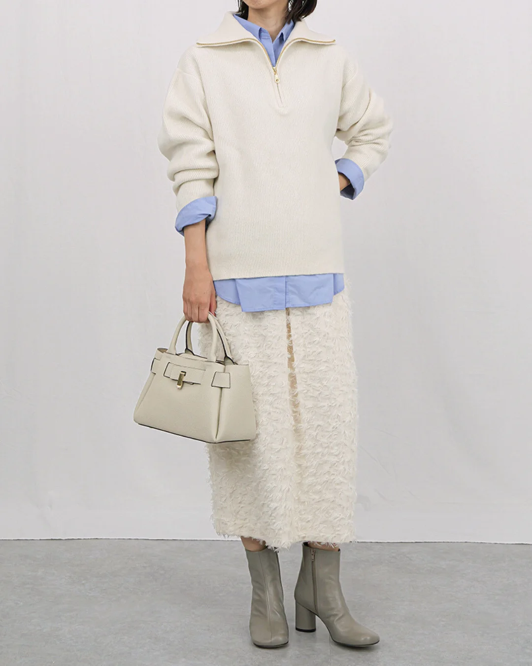 ボウタイブラウスの結び方 デニムコーデ 私服