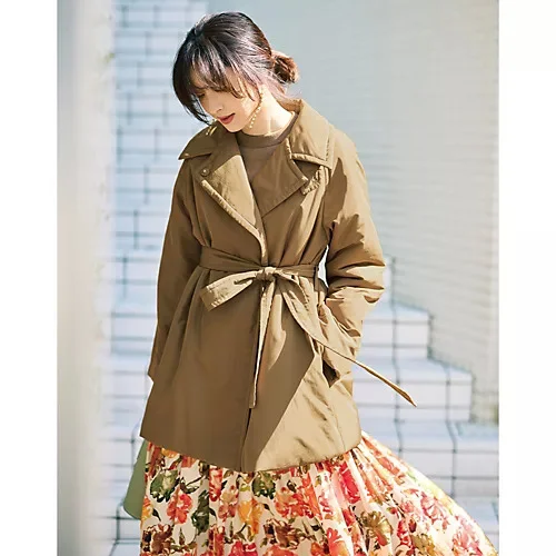 中綿入りトレンチショートコート