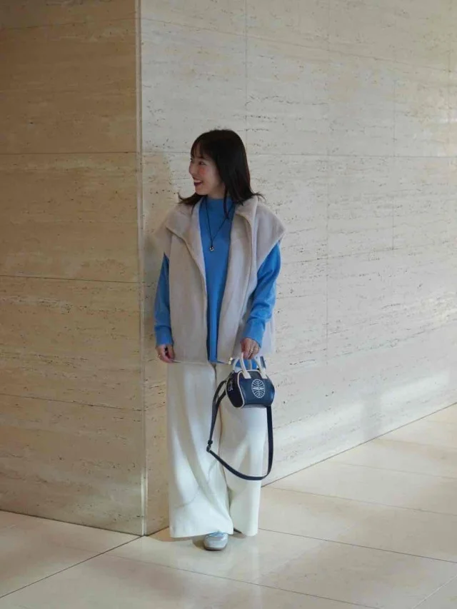 ホワイト×ブルーコーデ