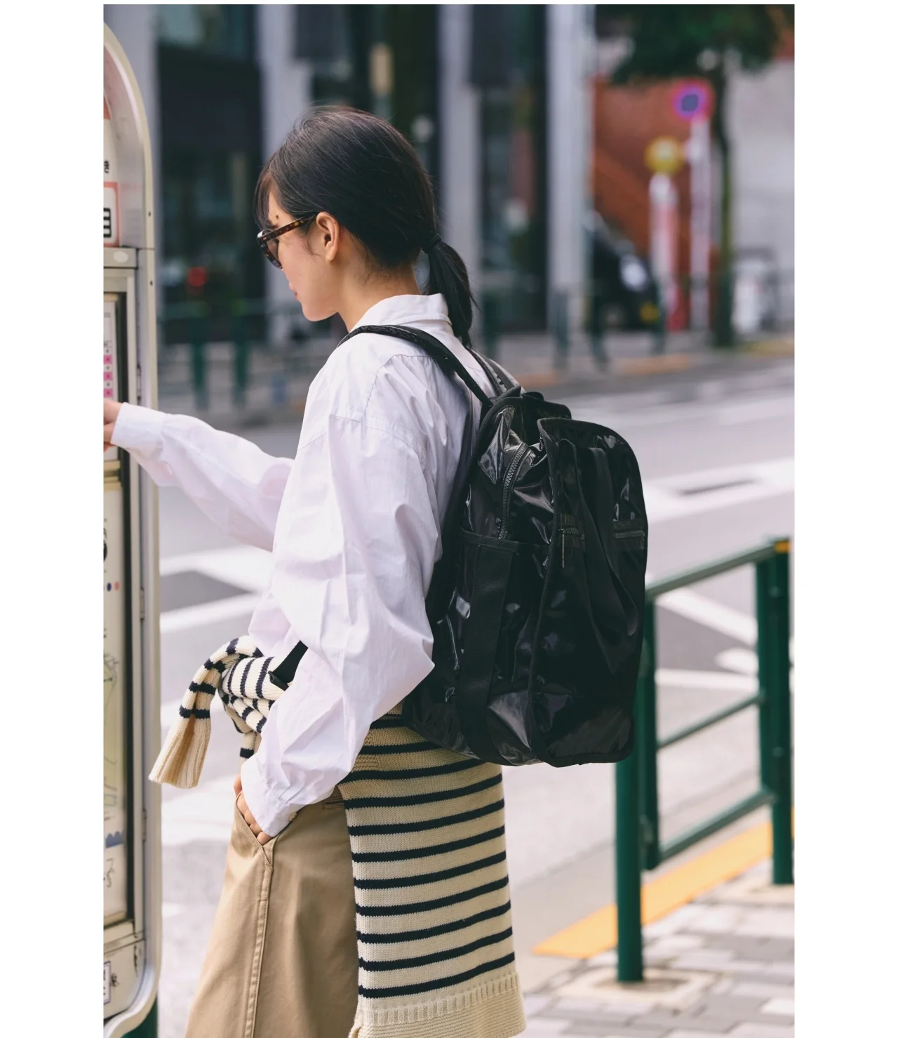 レスポートサック　ひとりっぷ　限定　バッグ　URBAN EDITOR’S BACKPACK3 　モデル着用画像