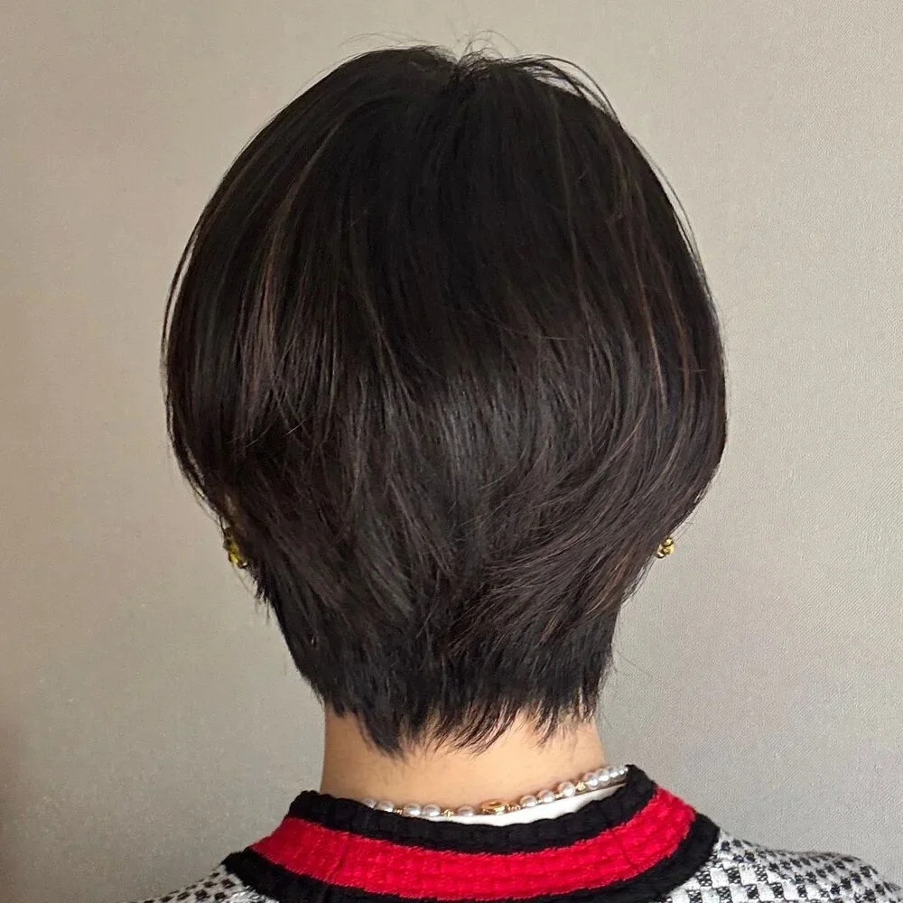 後ろから見た　40代人気ボブムヘアスタイル10位