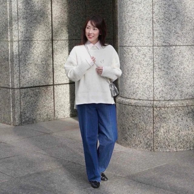 AUBRIOT  カットデニムパンツ