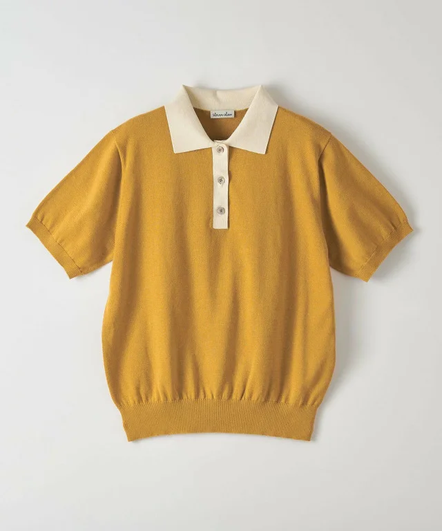 お気に入りの夏服発見!<Steven Alan>バイカラー ポロカラーニット_1_1