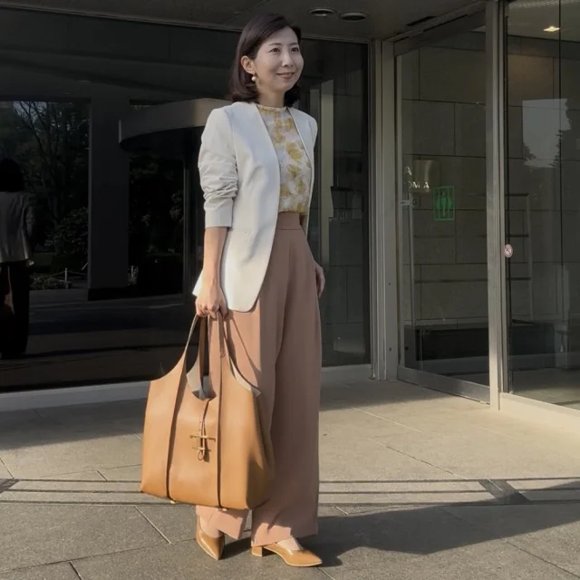 40代5月のジャケット通勤コーディネート