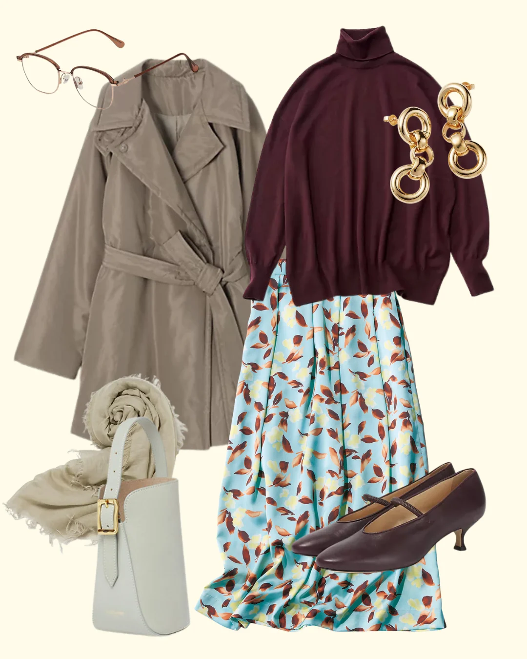 M7days（エムセブンデイズ）フラワープリントスカート