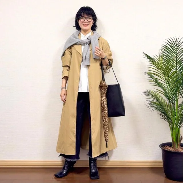 サイズ別で解説！アラフォーの白シャツ春コーデ｜ちょうどいい抜け感の作り方_1_1-2