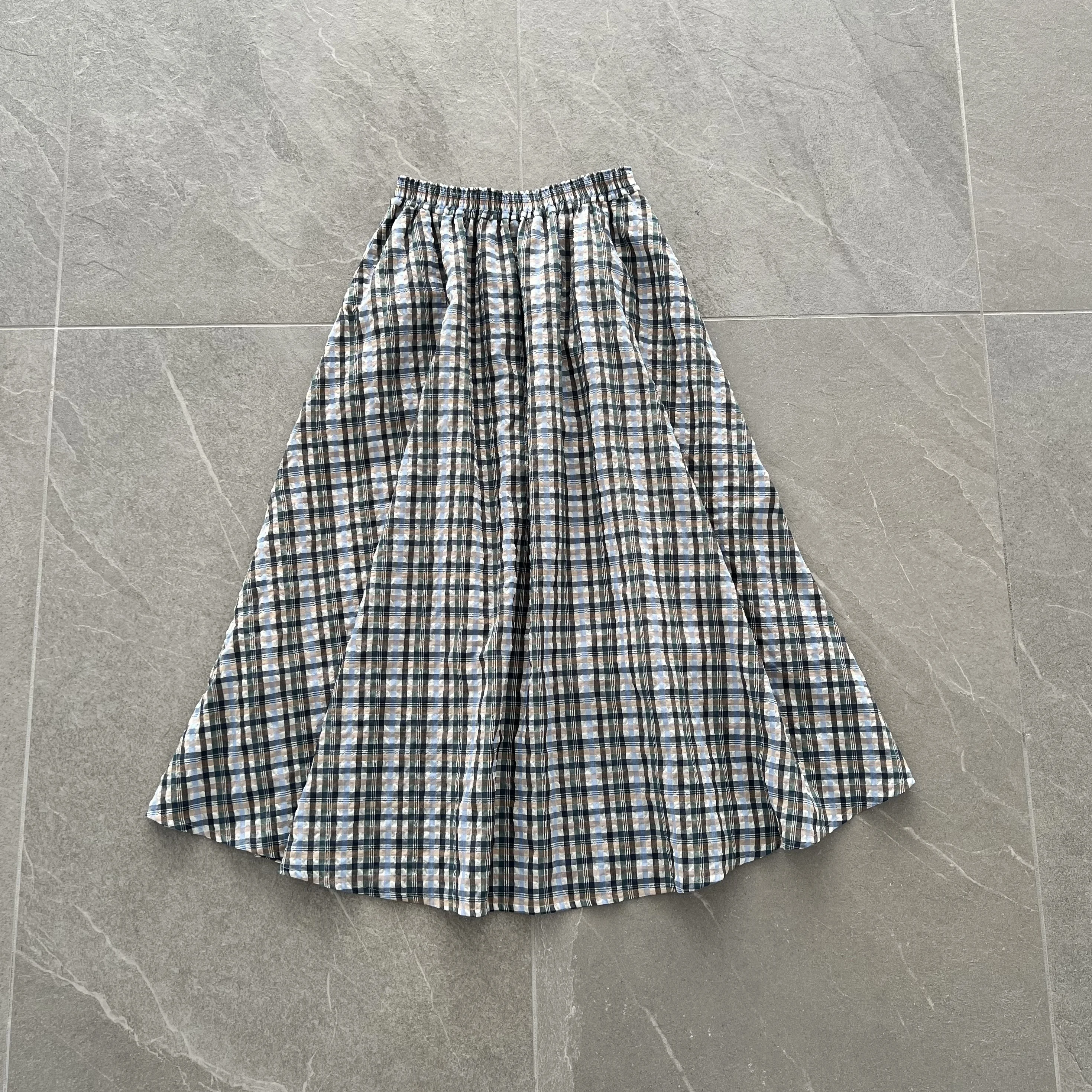 【M7days for petit】#14 「シアーチェックフレアスカート」￥19,800