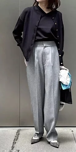 【加藤かすみさんコラボ】【洗える】着映えアンサンブルニット