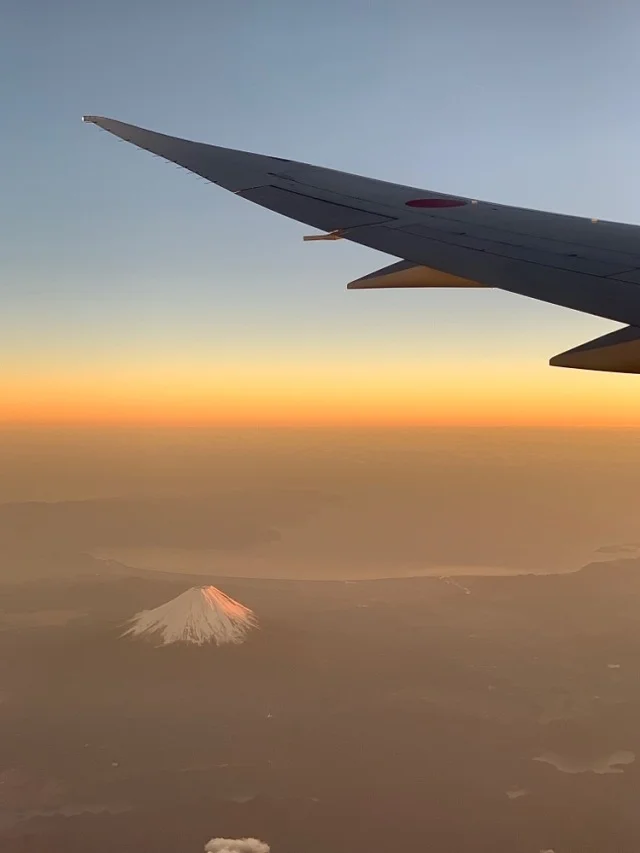 飛行機　富士山