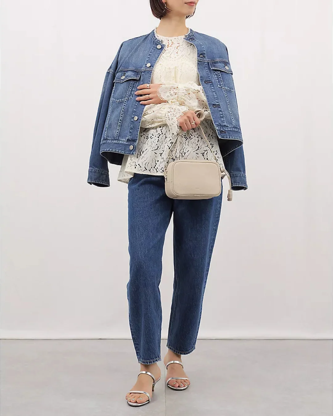 M7days 【加藤かすみさんコラボ】【洗える】 大人レースブラウス