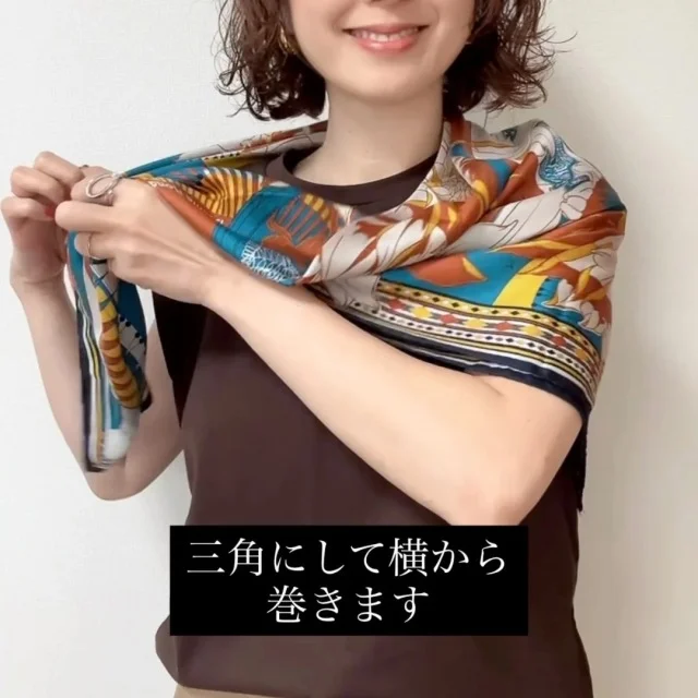 保存版！40代からの“シンプルなのにオシャレ見え”スカーフアレンジ3選_1_3-1