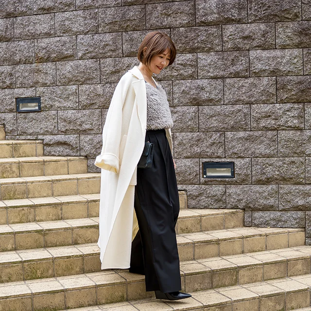 40代きれいめファション　　マリソル美女組　集英社　40代ファッションコーディネート アラフィフ若見えコーデ　エレンディークのコーディネート　シャネルマトラッセ　女子会コーデ