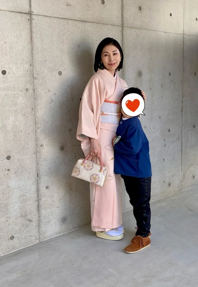 アラフォーママ　ママコーデ　卒園式　入学式　着物　40代ママ　卒園式コーデ