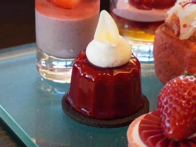 チョコレートとラズベリーのムース