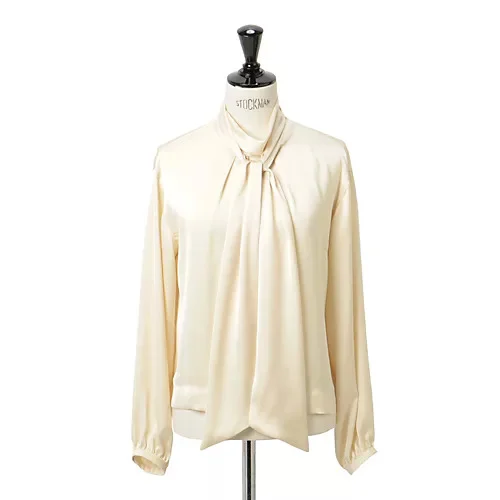 エムセブンデイズ　2WAY艶ボウタイブラウス