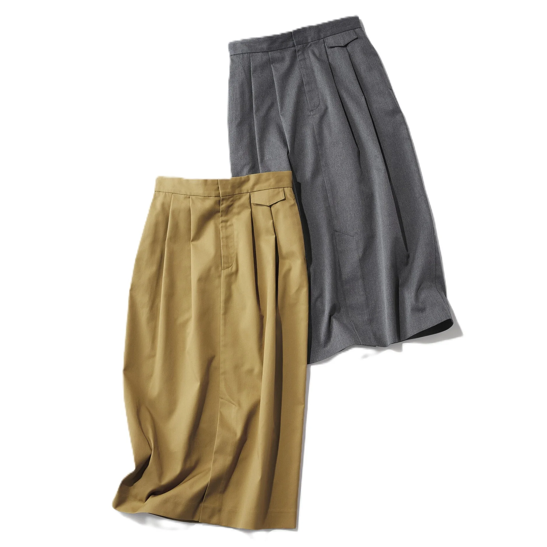 【洗える】タックコクーンスカート