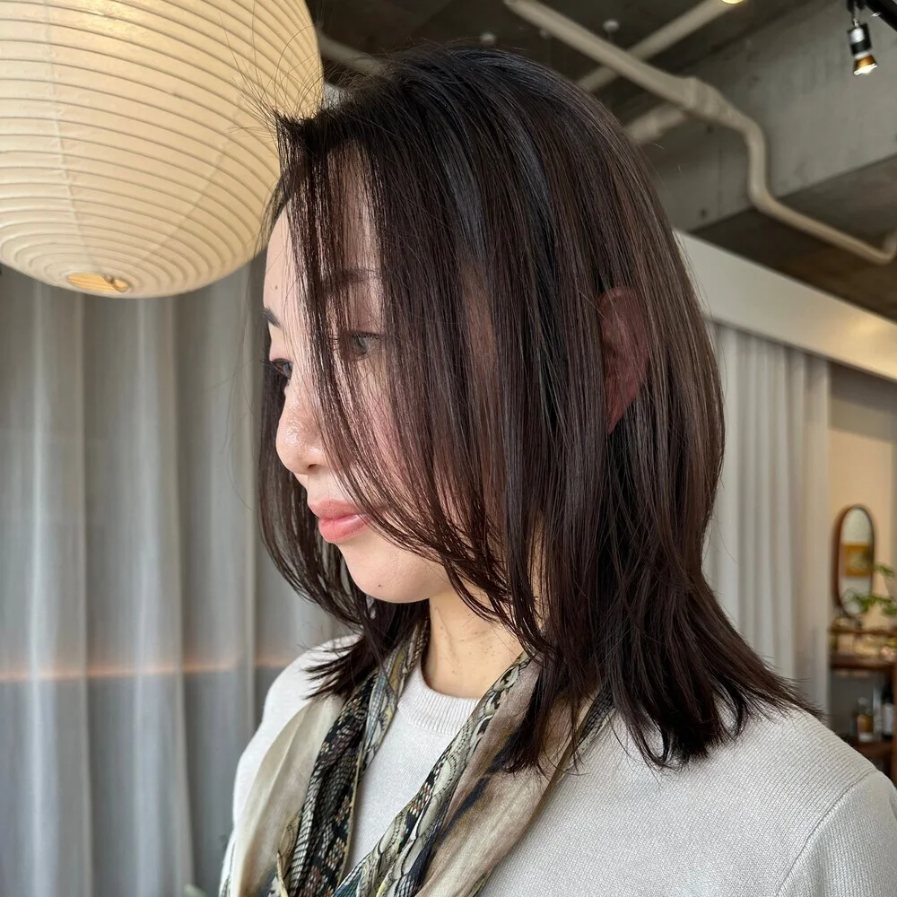 40代のミディアムヘア　