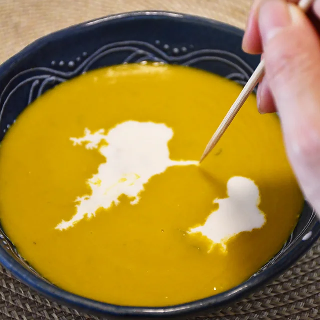 かぼちゃレシピ　かぼちゃスープ　ハロウィンレシピ　キッズレシピ