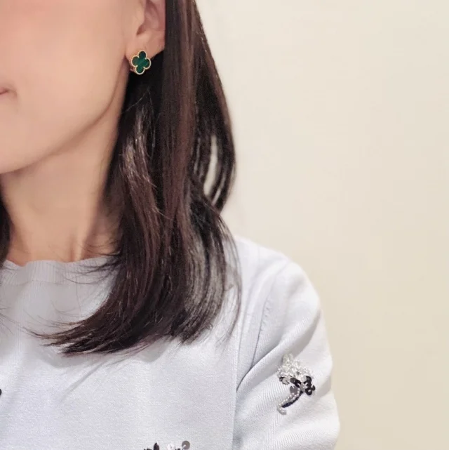 vancleef&amp;arpels、ヴァンクリーフ、アルハンブラ、マラカイト