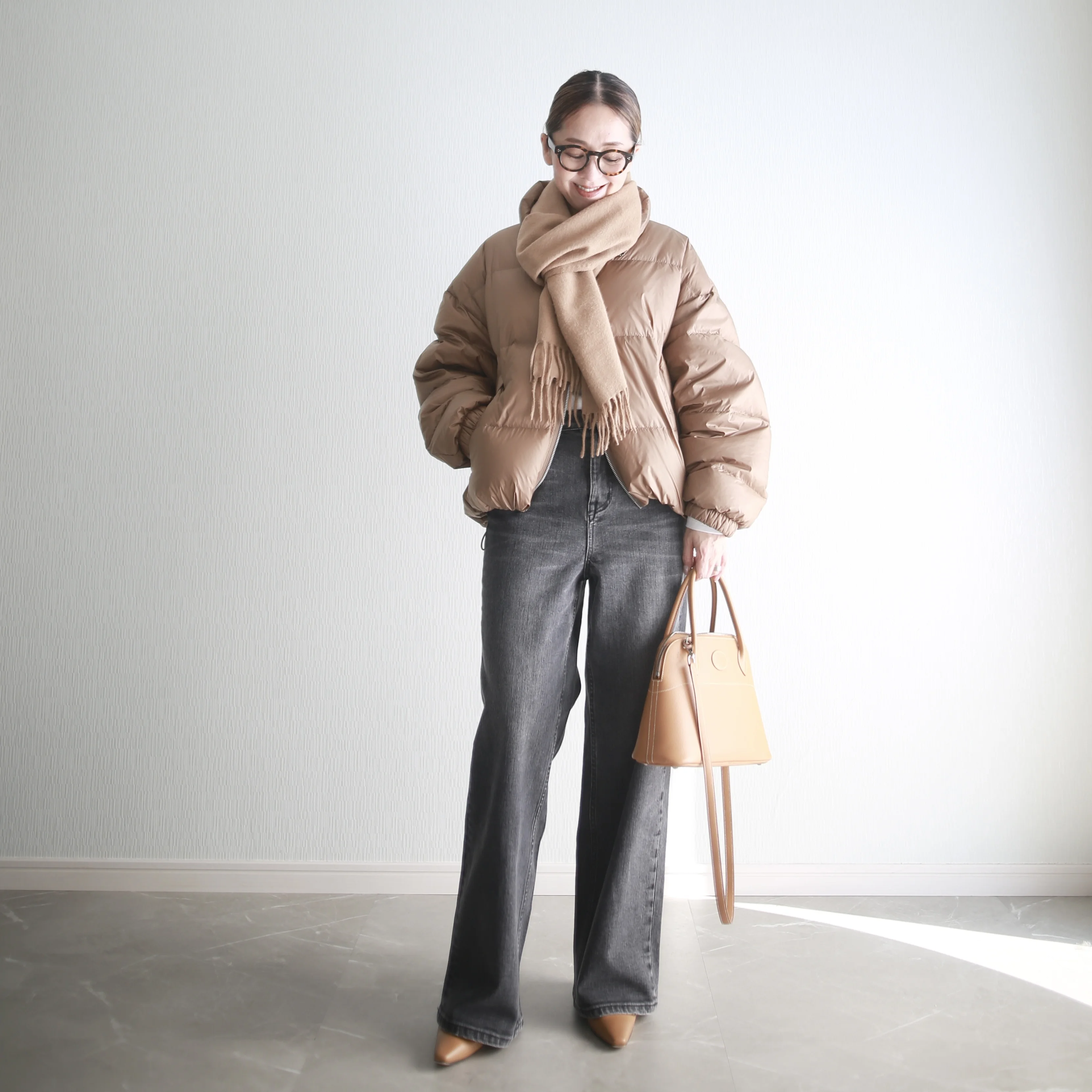 marisol healthydenim 別注pinkpepper 着回し miumiu betoupe 小柄コーデ