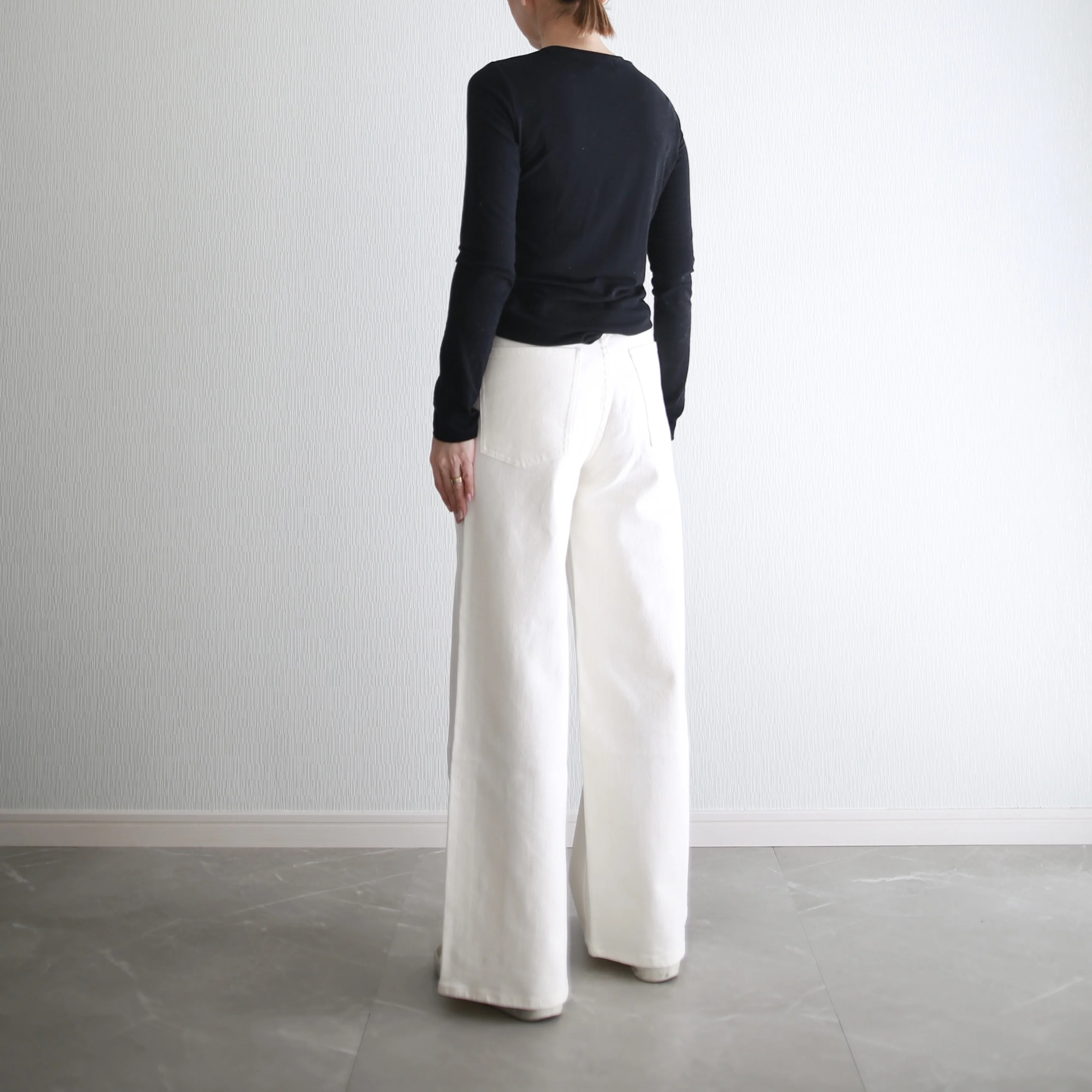 marisol bemiコラボ ホワイトデニム　別注　healthydenim pinkpepper wide