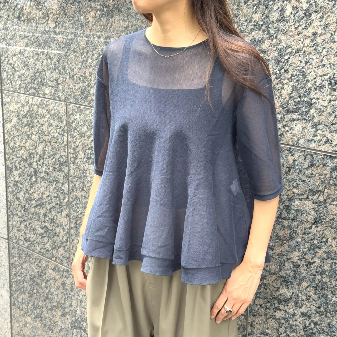 1er Arrondissement
【Marisol別注】シアーペプラムニット