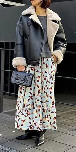 M7days
ツイード風腰高見えタックパンツ　お仕事服