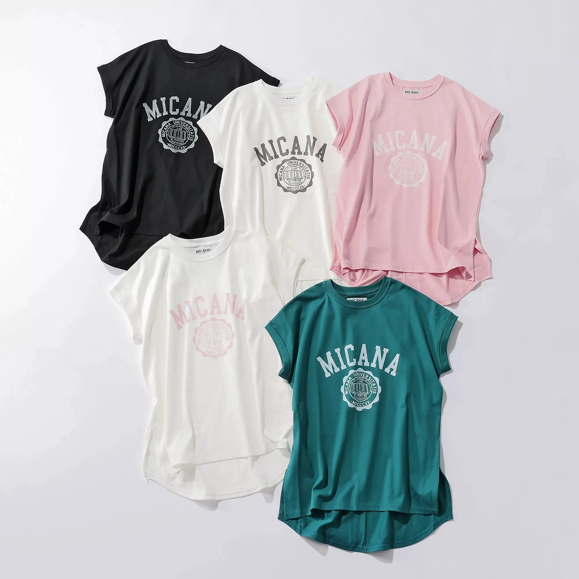 MICANA 【AMERICANA】×【MICA＆DEAL】カレッジロゴTシャツ