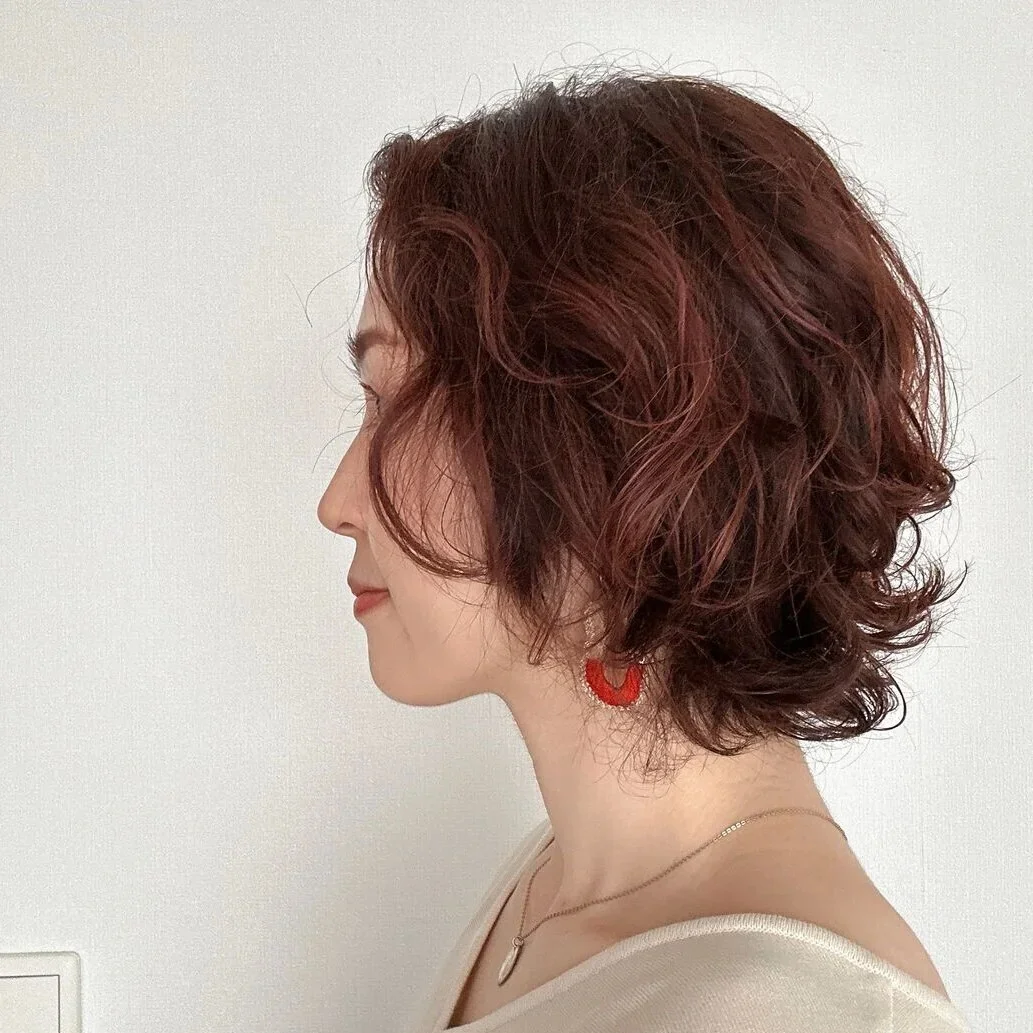 横から見た40代人気ボブヘア１位