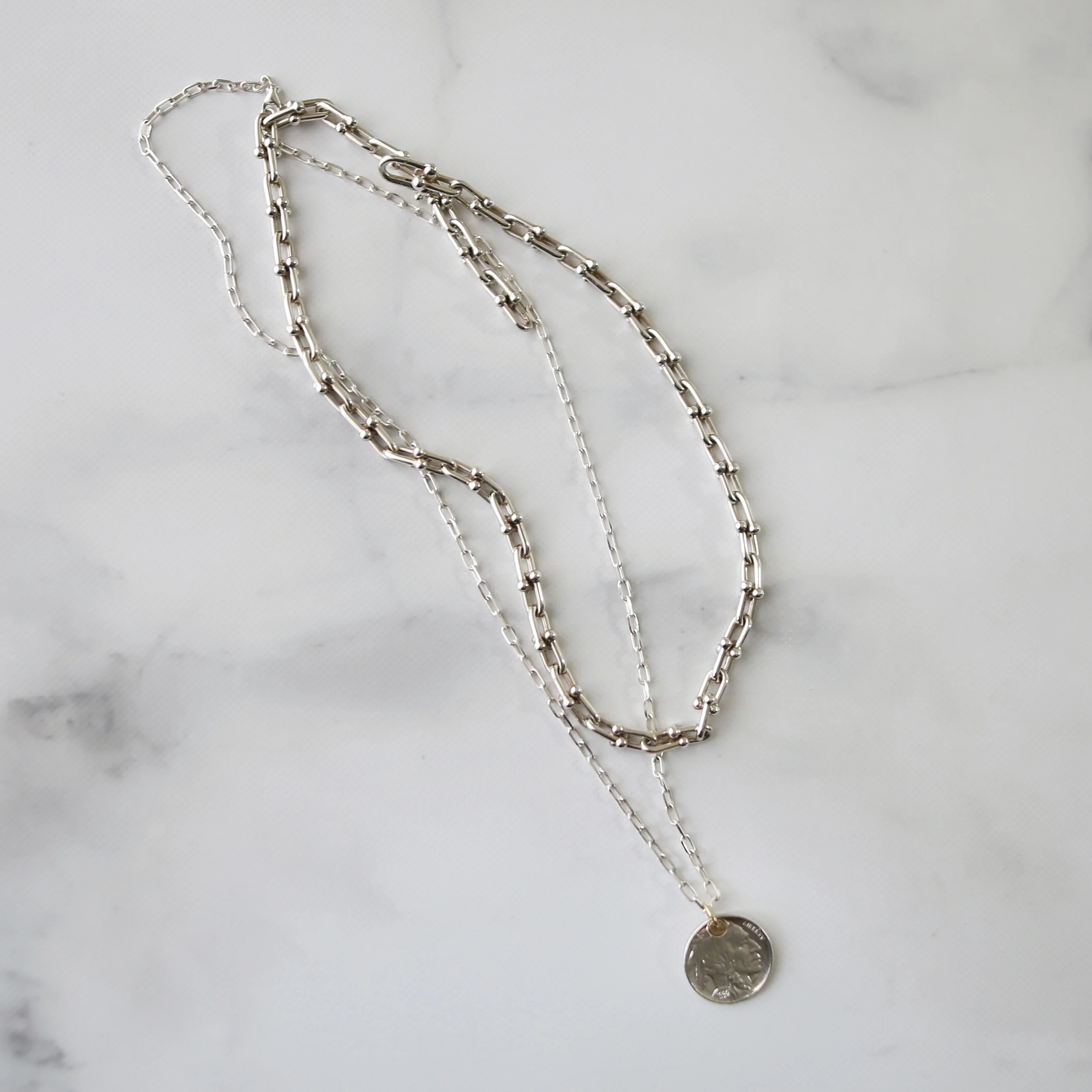 gigi シルバージュエリー　コインネックレス　artemis native coin necklace　Tiffany ハードウェア