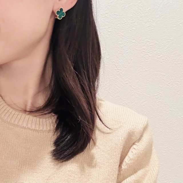 vancleef&amp;arpels、ヴァンクリーフ、アルハンブラ、マラカイト