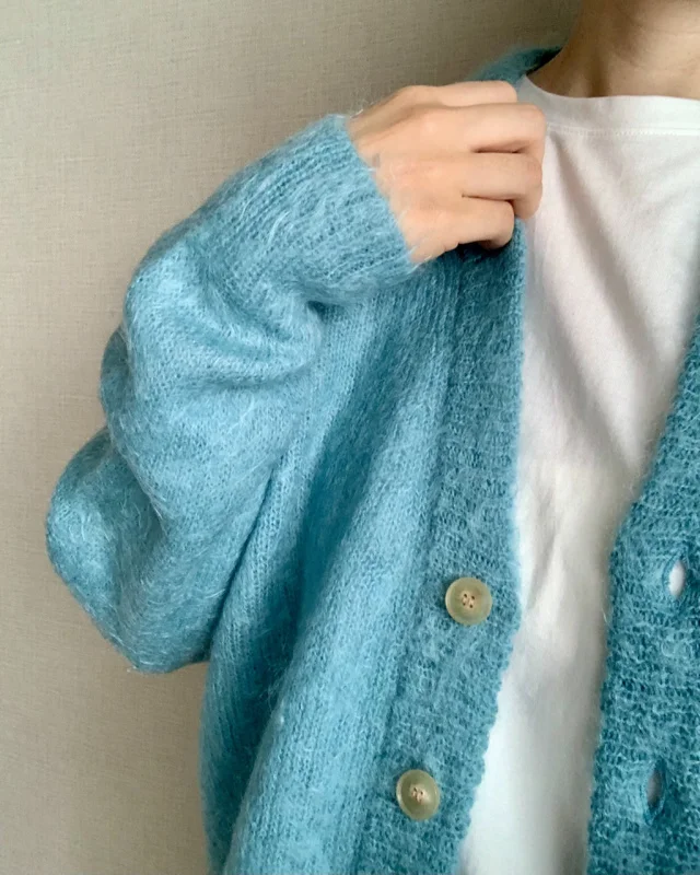 AURALEE『BRUSHED SUPER KID MOHAIR KNIT LONG CARDIGAN』