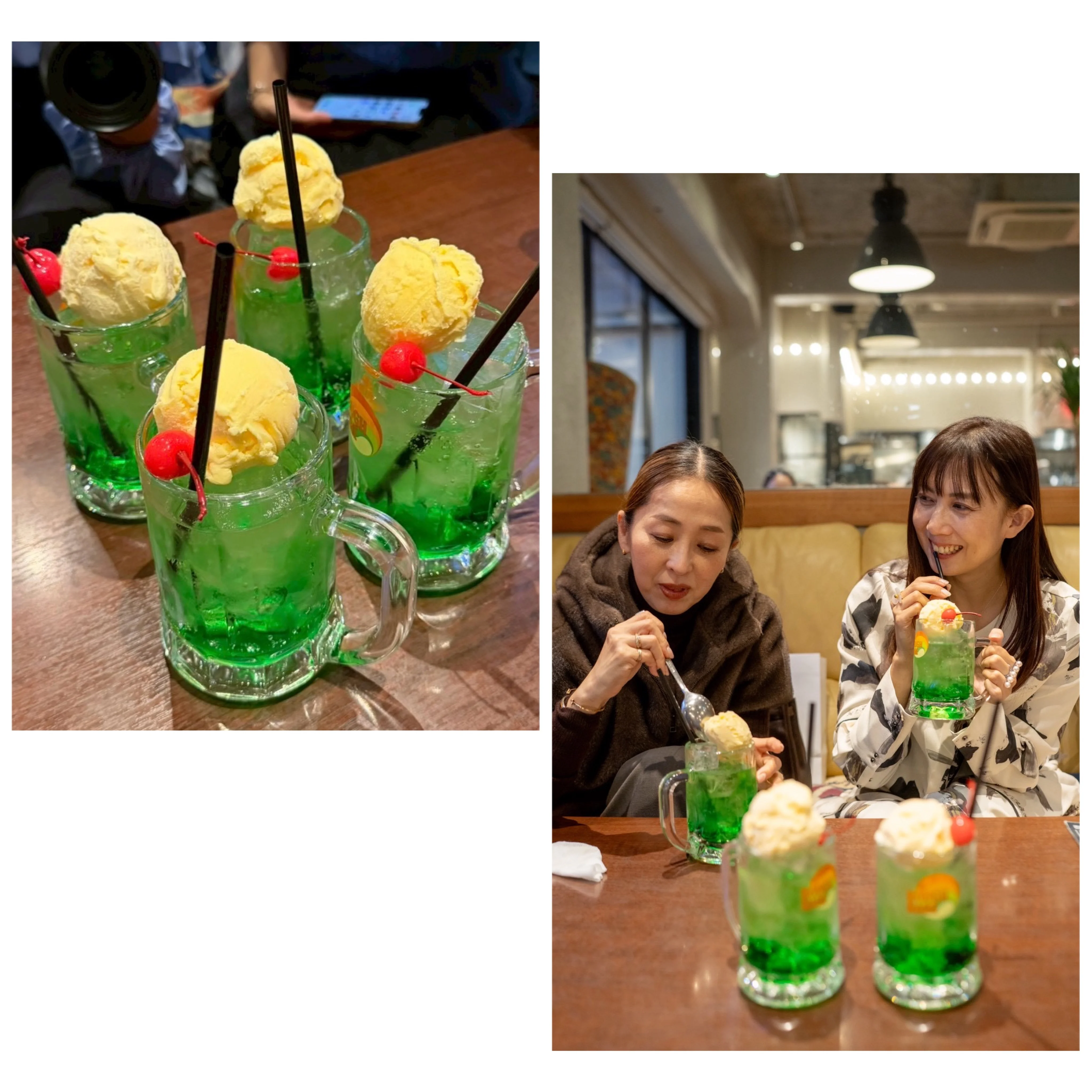 マリソル美女組　忘年会　神戸　クリームソーダ