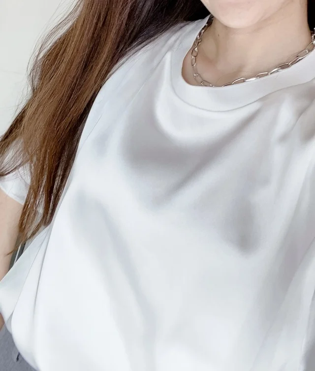 【ZARA】トップス購入品② 綺麗に着れるサテンTシャツ_1_5