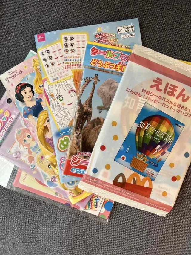 機内に持ち込んだ子ども用グッズ。