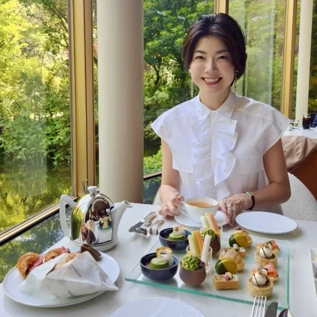 40代の“ホテル映え”コーデ【ウェスティン東京でいただく、和のアフタヌーンティー】_1_9