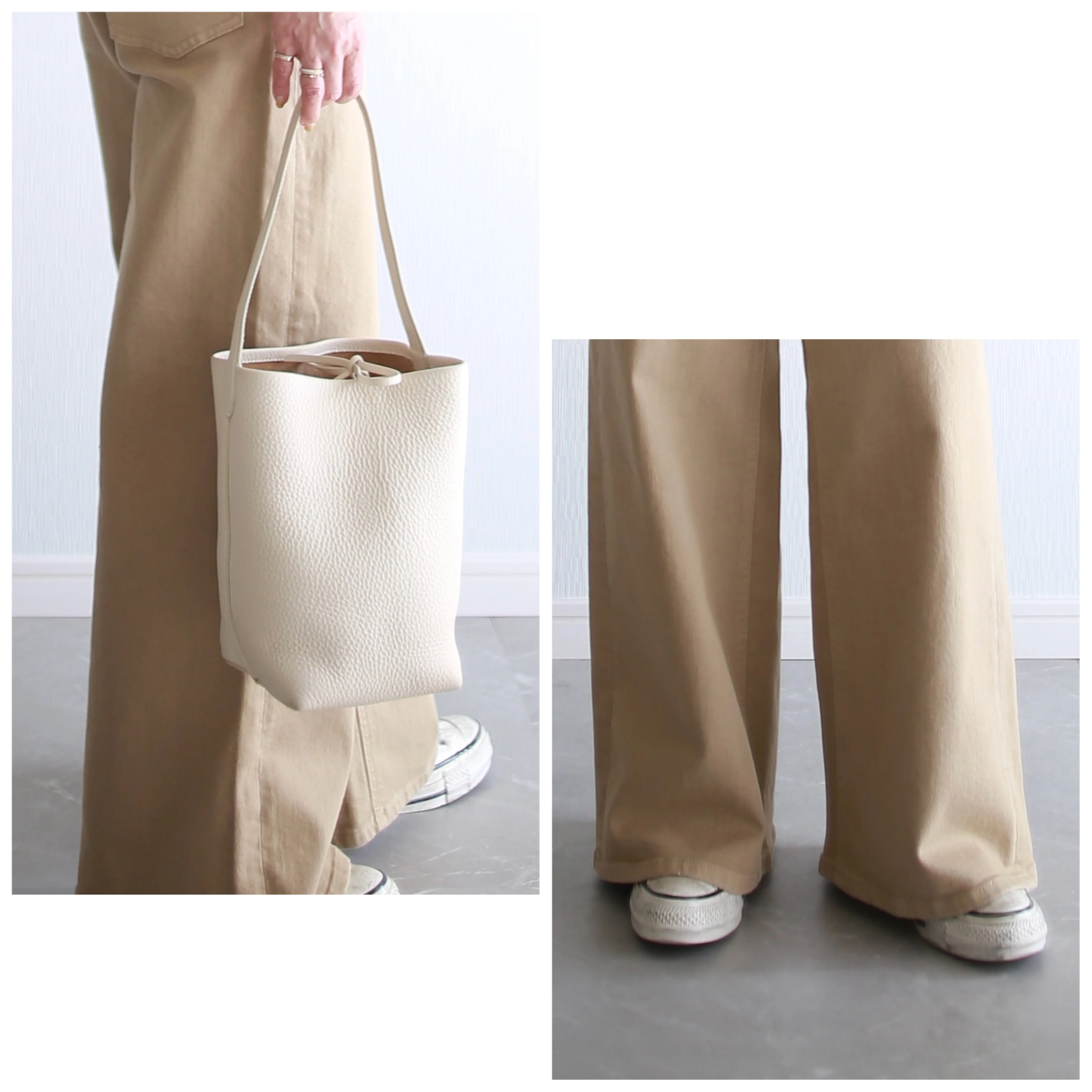 marisol bemiコラボ ベージュデニム　別注　healthydenim pinkpepper wide 着回し