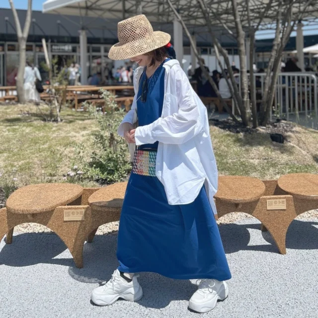 万博コーデ!? ユニクロで見つけたブルーの正解_1_5