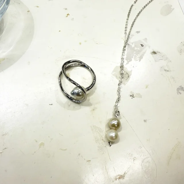 アコヤ貝アクセサリーづくり