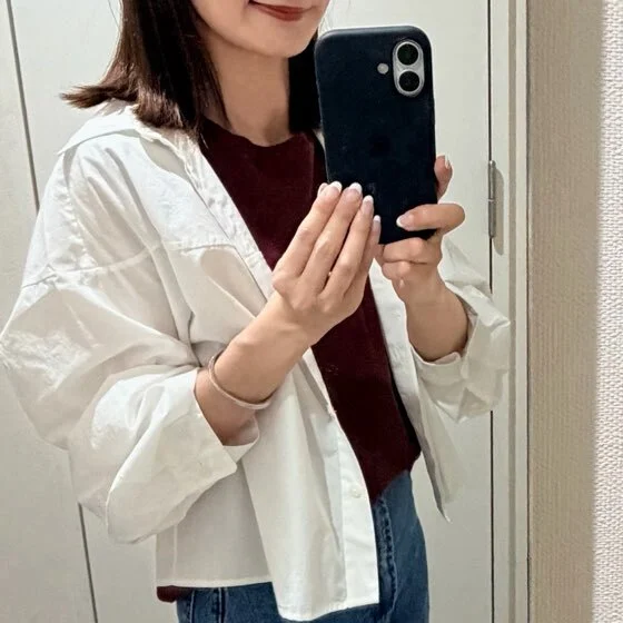 季節の変わり目に活躍！UNIQLO:Cのコットンコクーンシャツ_1_5