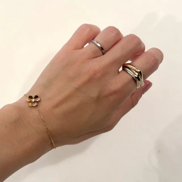地金MIX、地金ミックス、ヴァンクリーフアーペル、Van Cleef &amp; Arpels、カルティエ、トリニティ、トリニティクッション、Cartier
