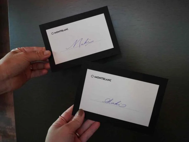 名前を書いていただきました