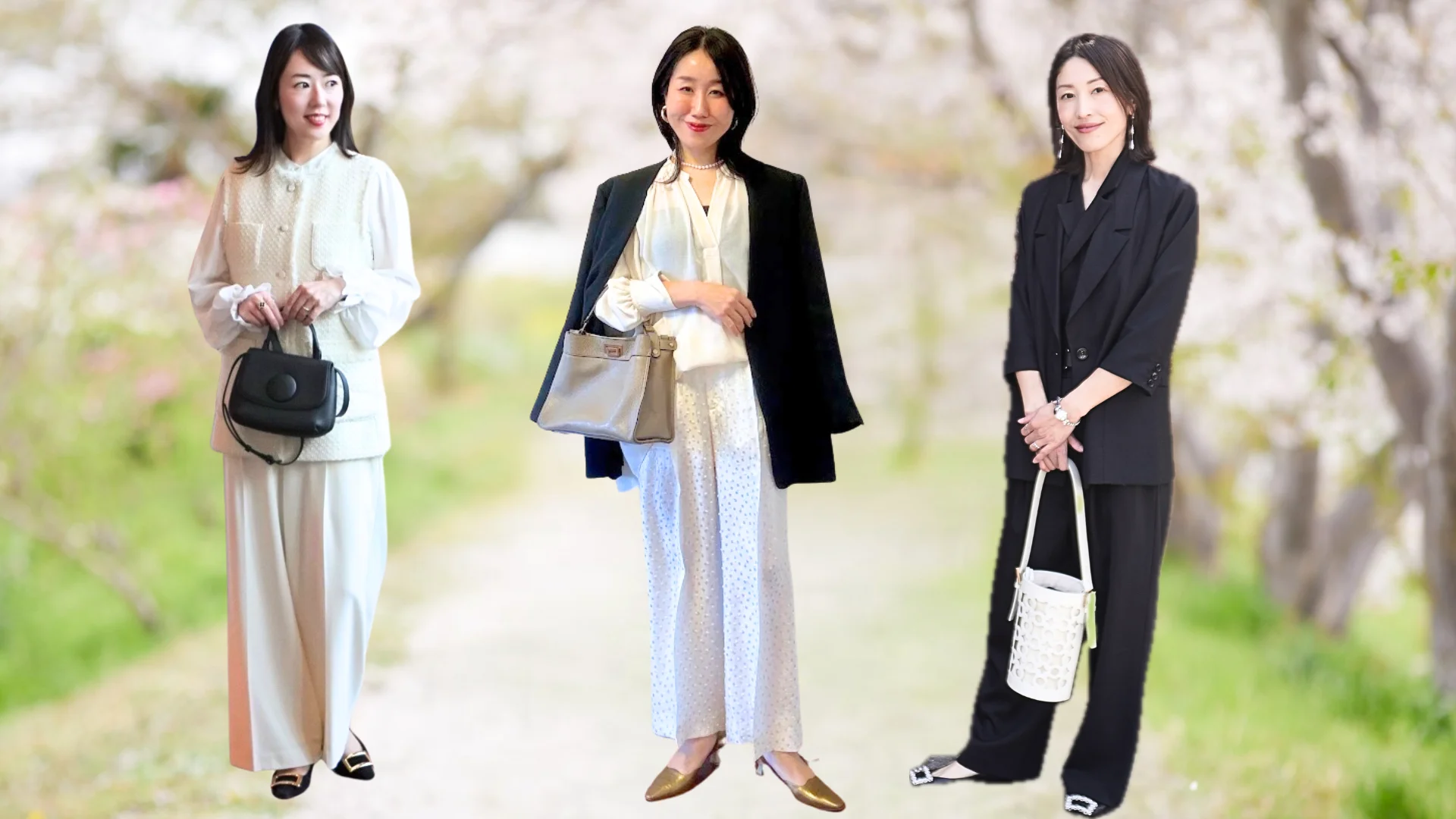 美女組の卒入園、卒入学のセレモニー服