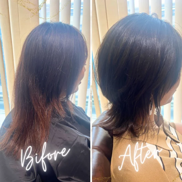 【40代ミディアムヘア】老け見えしない大人のミディアムの作り方<Before→After>_1_3