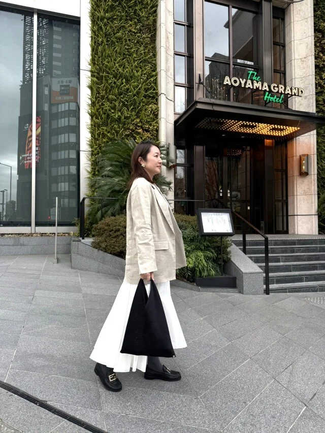 足元とバッグでバランスを取ってみました