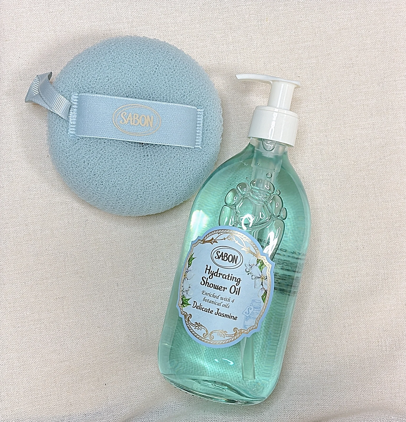 新作コスメ　SABON　サボン　シャワーオイル　デリケートジャスミン