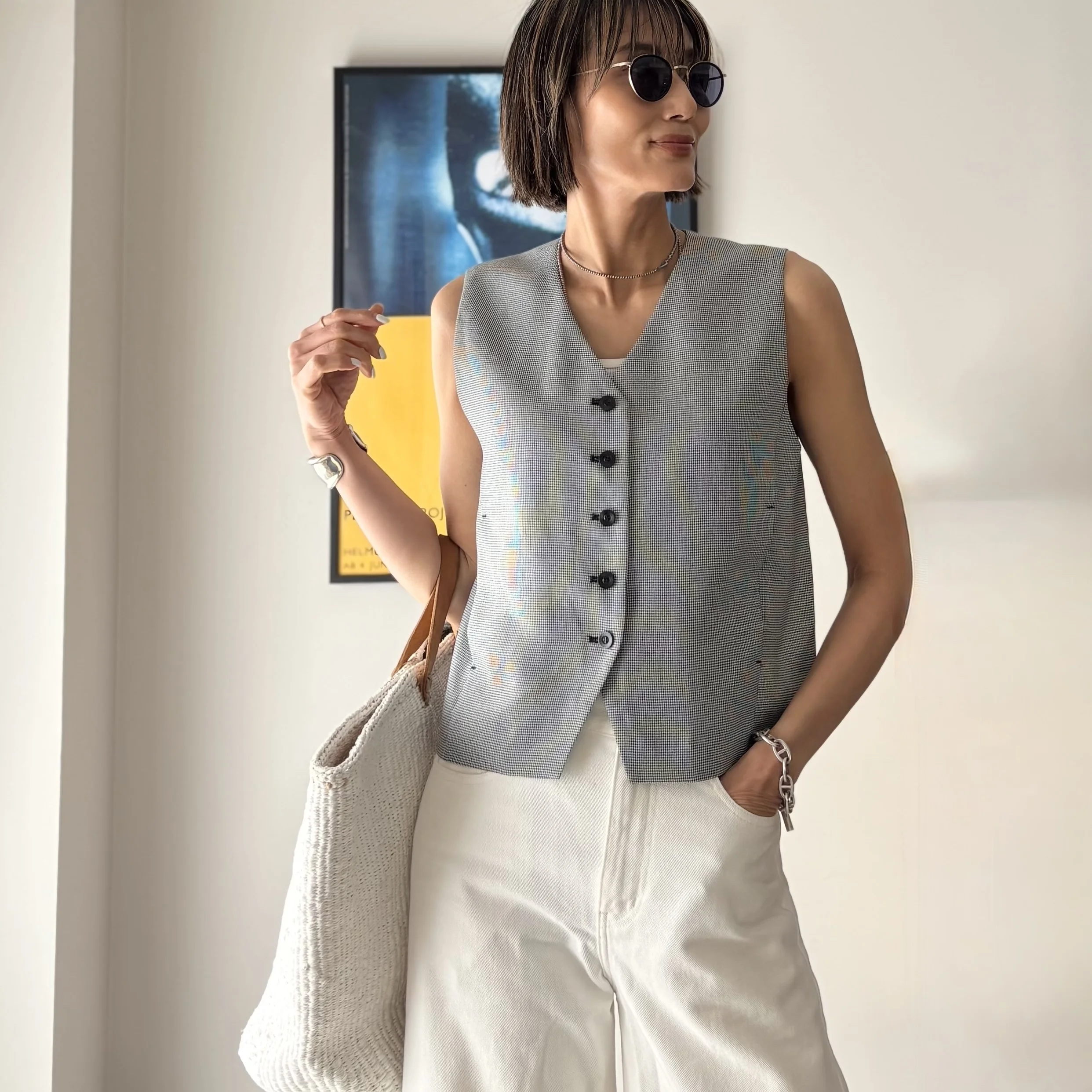 ジレを着こなす坪田さん